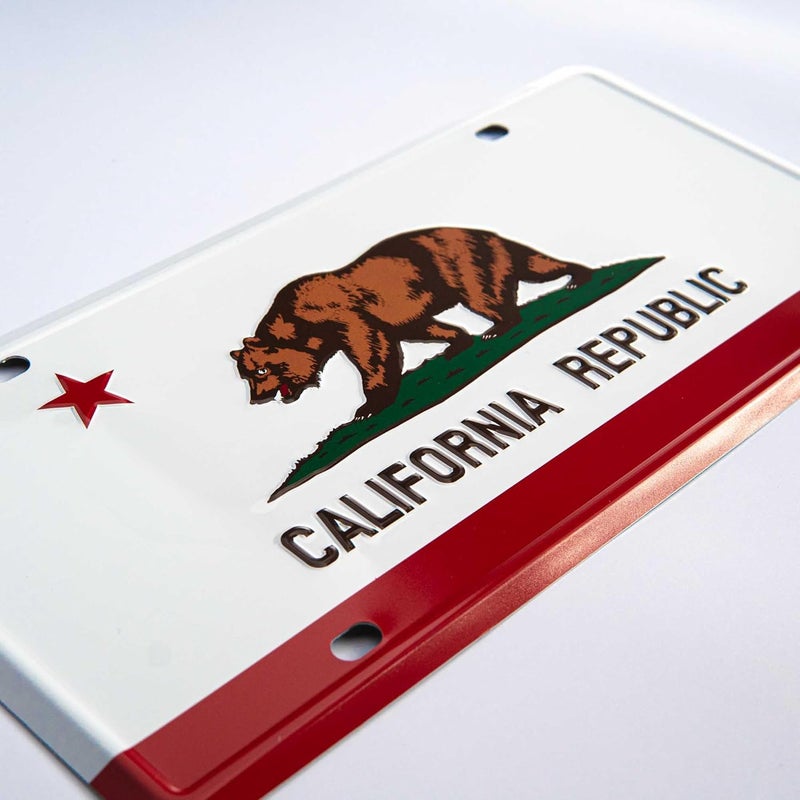 Pickwicks California State Flag License Plate – Embossed HD Aluminum – Golden State Pride – Decorative Car Tag – 6”x12” Novelty Metal Sign (California) - Image 2